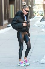 HAILEY BIEBER Out in New York 03/05/2019
