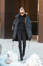 HAILEY BIEBER Out in New York 03/09/2019
