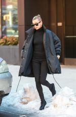 HAILEY BIEBER Out in New York 03/09/2019