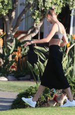 HAILEY BIEBER Out with Her Dog in Laguna Beach 03/30/2019