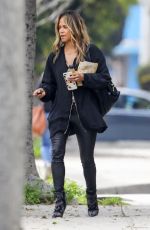 HALLE BERRY in a Tight Leather Pants Out in Los Angeles 03/19/2019