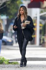 HALLE BERRY in a Tight Leather Pants Out in Los Angeles 03/19/2019