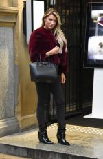 HAYLEY HUGHES Heading to Rosso Restaurant in Manchester 03/08/2019