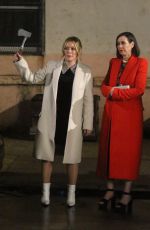 HILARY DUFF and MIRIAM SHOR on the Set of Younger in New York 03/25/2019