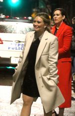 HILARY DUFF and MIRIAM SHOR on the Set of Younger in New York 03/25/2019