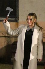 HILARY DUFF and MIRIAM SHOR on the Set of Younger in New York 03/25/2019