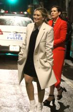 HILARY DUFF and MIRIAM SHOR on the Set of Younger in New York 03/25/2019