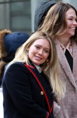 HILARY DUFF and SUTTON FOSTER on the Set of Younger in New York 02/27/2019