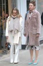 HILARY DUFF and SUTTON FOSTER on the Set of Younger in New York 02/27/2019
