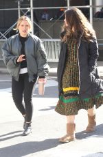 HILARY DUFF and SUTTON FOSTER on the Set of Younger in New York 03/11/2019