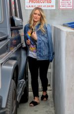 HILARY DUFF Leaves a Nail Salon in West Hollywood 03/21/2019