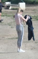IRELAND BALDWIN Out with Her Dog in Santa Monica 03/10/2019