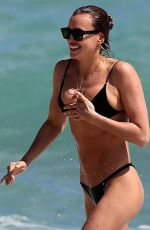 IRINA SHAYK in Bikini at a Beach in Miami 03/07/2019