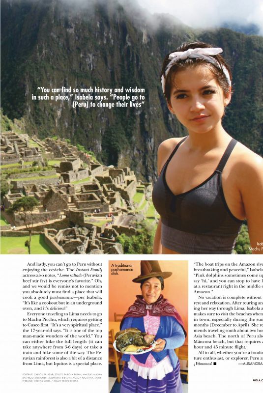 ISABELA MONER in Hola! Magazine, April 2019