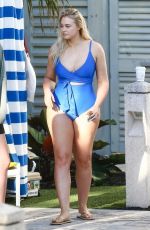 ISKRA LAWRENCE in Bikini on the Set of a Photoshoot in Miami 03/26/2019