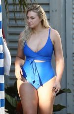 ISKRA LAWRENCE in Bikini on the Set of a Photoshoot in Miami 03/26/2019