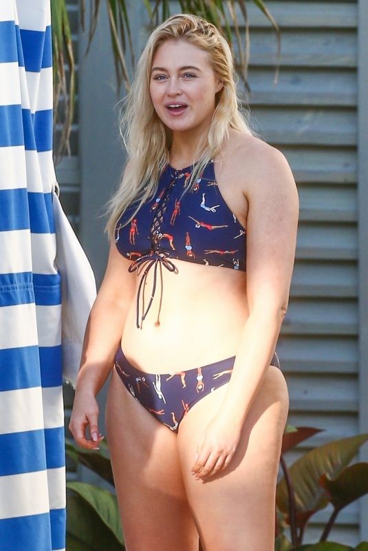 ISKRA LAWRENCE in Bikini on the Set of a Photoshoot in Miami 03/26/2019