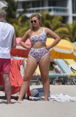 ISKRA LAWRENCE in Swimwear at a Photoshoot on the Beach in Miami 03/29/2019