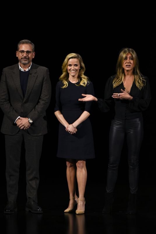 JENNIFER ANISTON and REESE WITHERSPOON at Apple TV+ Product Launch at Apple Park in Cupertino 03/25/2019