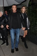 JENNIFER FLAVIN, SISTINE ROSE STALLONE and Sylvester Stallone jennifer flavin along with daughter sistine rose stallone are spotted dining at madeo restaurant in beverly hills 09.03.2019 x13 | hqcelebcorner