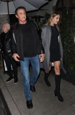 JENNIFER FLAVIN, SISTINE ROSE STALLONE and Sylvester Stallone jennifer flavin along with daughter sistine rose stallone are spotted dining at madeo restaurant in beverly hills 09.03.2019 x13 | hqcelebcorner