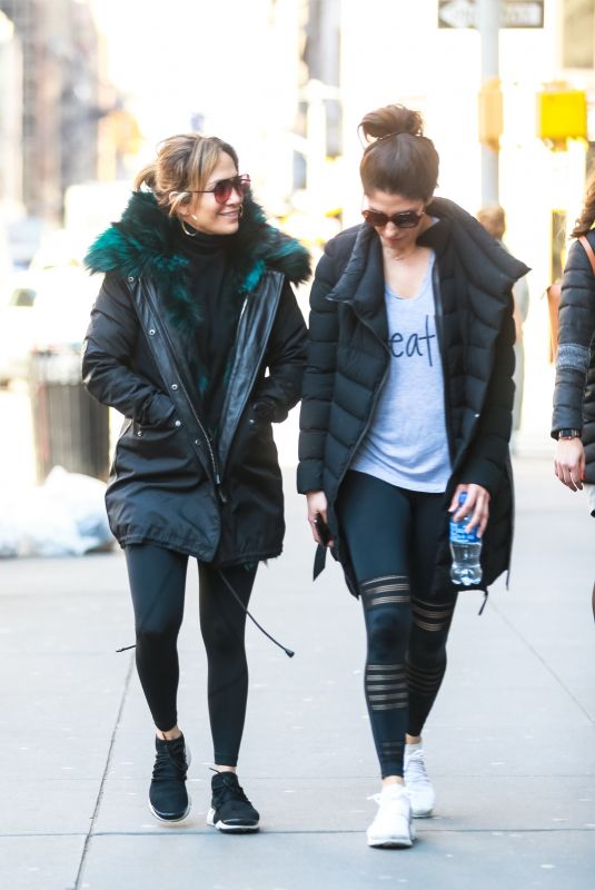 JENNIFER LOPEZ and Her Sister Lynda Heading to a Gym in New York 03/18/2019