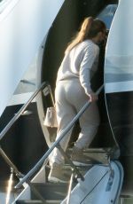 JENNIFER LOPEZ Boarding a Private Jet in Miami 03/15/2019