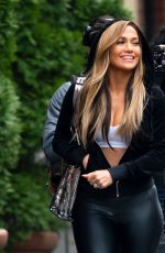 JENNIFER LOPEZ in Spandex on the Set of Hustlers in New York 03/29/2019