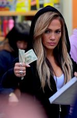 JENNIFER LOPEZ in Spandex on the Set of Hustlers in New York 03/29/2019