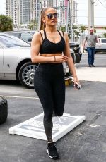 JENNIFER LOPEZ in Tights at a Gym in Miami 03/15/2019