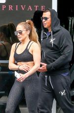 JENNIFER LOPEZ in Tights at a Gym in Miami 03/15/2019