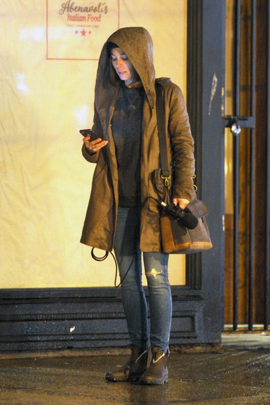 JESSICA BIEL on the Set of Facebook Watch Series Limetown in Vancouver 03/08/2019