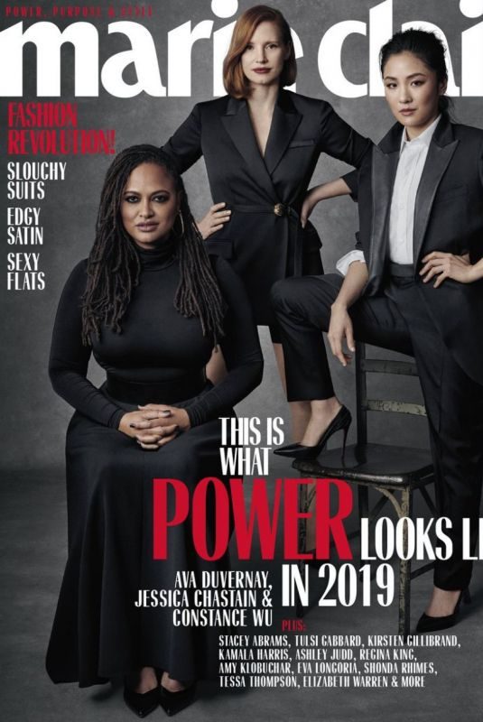 JESSICA CHASTAIN, AVA DUVERNAY and CONSTANCE WU in Marie Claire Magazine, April 2019