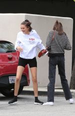 KAIA GERBER and CHARLOTTE LAWRENCE Out in Brentwood 03/11/2019