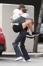 KAIA GERBER and CHARLOTTE LAWRENCE Out in Brentwood 03/11/2019