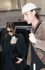 KAIA GERBER and Wellington Grant Arrives at Le Cinq Codet Hotel in Paris 02/27/2019