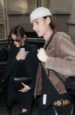 KAIA GERBER and Wellington Grant Arrives at Le Cinq Codet Hotel in Paris 02/27/2019
