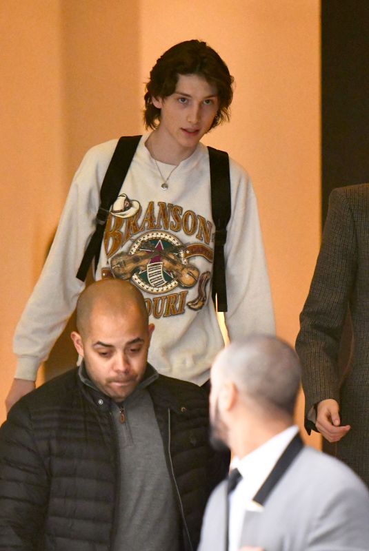 KAIA GERBER and Wellington Grant Leaves Their Hotel in Paris 02/28/2019