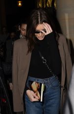 KAIA GERBER Arrives at Isabel Marant Show at Paris Fashion Week 02/28/2019