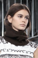 KAIA GERBER at Sacai Runway Show at Paris Fashion Week 03/04/2019