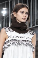 KAIA GERBER at Sacai Runway Show at Paris Fashion Week 03/04/2019