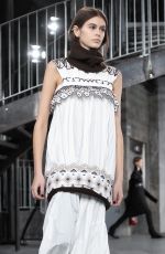 KAIA GERBER at Sacai Runway Show at Paris Fashion Week 03/04/2019