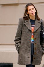 KAIA GERBER Out at Washington Square Park in New York 03/30/2019