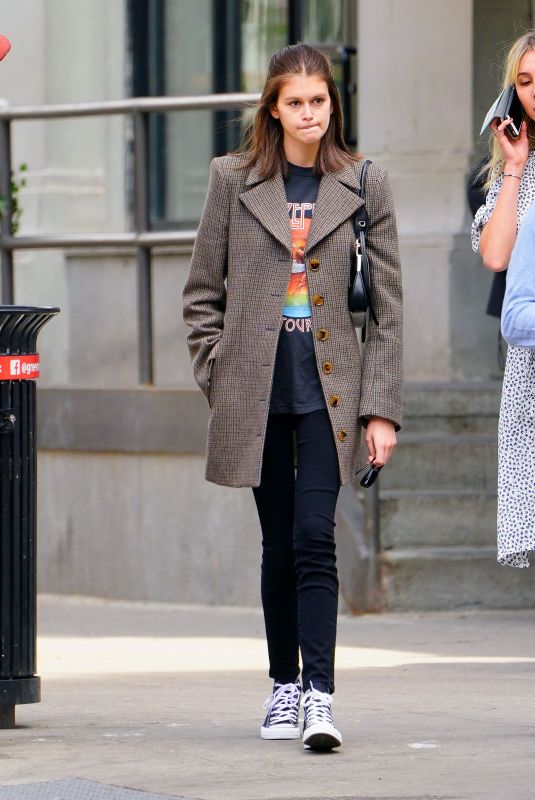 KAIA GERBER Out at Washington Square Park in New York 03/30/2019
