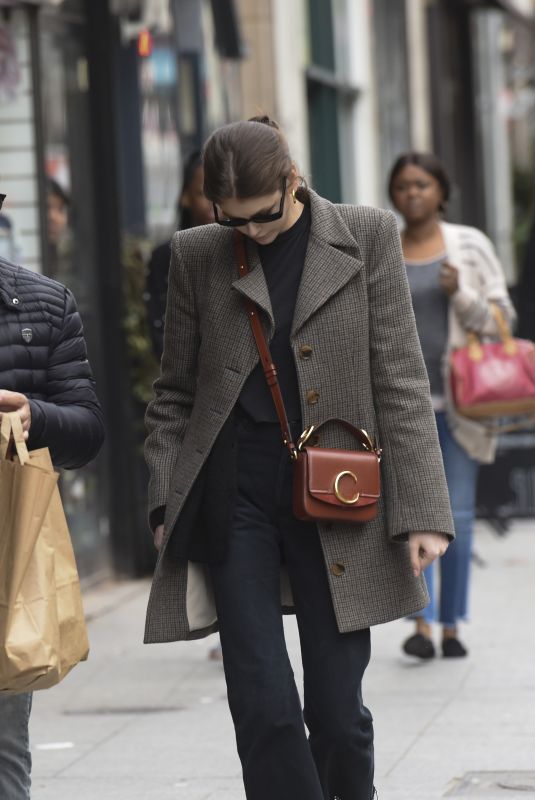 KAIA GERBER Out Shopping in Paris 02/28/2019