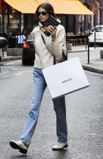 KAIA GERBER Out Shopping in Paris 03/02/2019