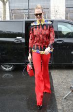 KARLIE KLOSS Arrives at Off-white Fashion Sow in Paris 02/28/2019