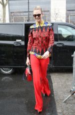 KARLIE KLOSS Arrives at Off-white Fashion Sow in Paris 02/28/2019