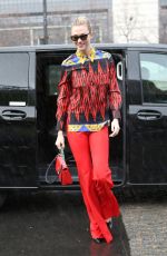 KARLIE KLOSS Arrives at Off-white Fashion Sow in Paris 02/28/2019