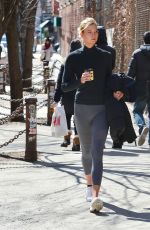 KARLIE KLOSS in Leggings Leaves a Gym in New York 03/12/2019